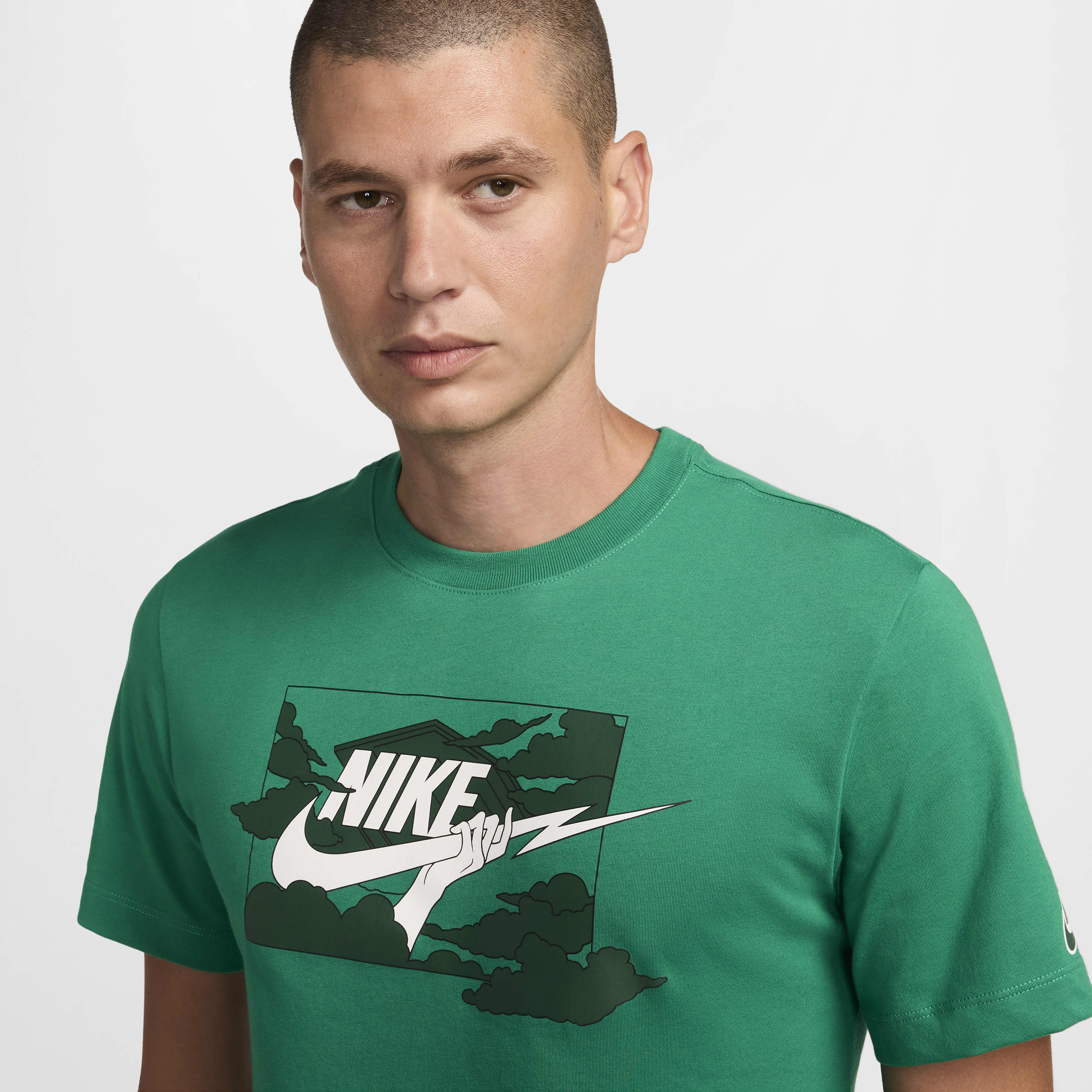 Nike Club+ Logo Mens Short Sleeve Shirt Teal DZ2875-363